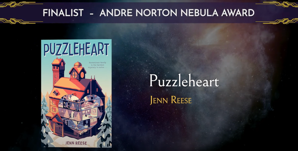 Puzzleheart by Jenn Reese is a finalist for the Andre Norton Nebula Award